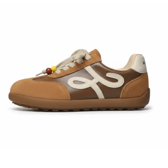 Warrior Tan & Brown Sneakers for Girls